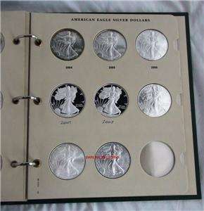 1986 2012 Complete Silver American Eagle Set in Littleton Album   27 