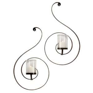   of 2 Delicate Swirl Design Candle Wall Sconces 25 Home Improvement