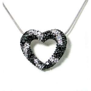   White Cz 925 Silver Heart Pendant 0.8x0.68 Inches. Chain Not Included