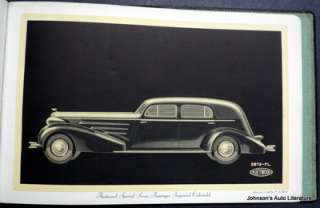 Cadillac 1934 Fleetwood Custom Bodies Dealer Showroom Album   1930s 