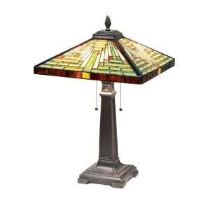  Benson Antiqued Bronze Tiffany Table Lamp: Home 
