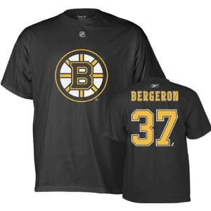  Reebok Boston Bruins Patrice Bergeron Name & Number T 
