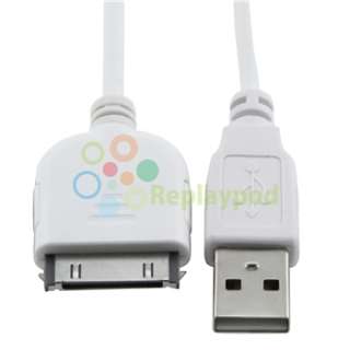 White 2IN1 USB Data SYNC Charger Cable CORD For MP3 Sandisk Sansa E250 