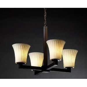 Bernini IV Uplight Chandelier Matte Black  Kitchen 