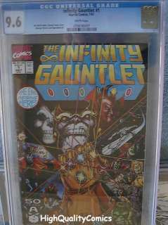 Name of Comic(s)/Title?: INFINITY GAUNTLET #1 (CGC graded = 9.6 