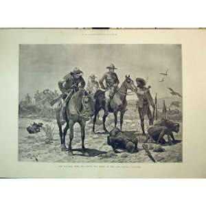   War 1893 Soldiers Horses Gun Birds Injured Men