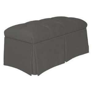   Furniture 2902SK (Black) Tufted Skirted Storage Bench in Black: Baby