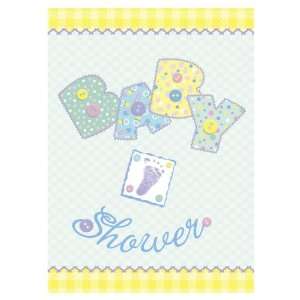  8ct Baby Pastel Stitching Invitations With Envelope Toys 