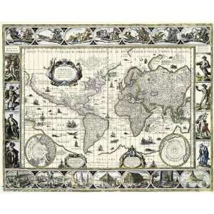  WORLD ATLAS (MAP OF THE WORLD) MAP CIRCA 1635: Home 