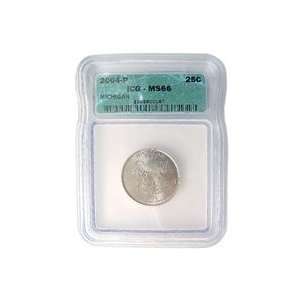  2004 Michigan Quarter Philadelphia Mint Certified 66 