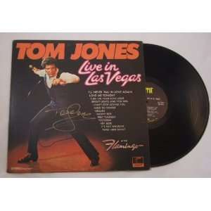 Tom Jones Live in Las Vegas Hand Signed Autographed Lp Record Album 