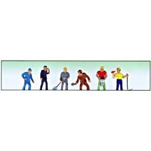  Model Power O Scale Work Crew   Painted Figure Set: Toys 