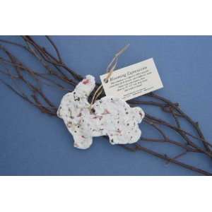  New Cast Paper Art Ornament Bunny Recycled Cotton Fiber 