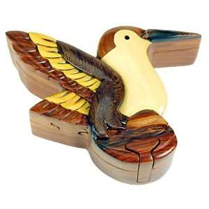  Hummingbird   Secret Wooden Puzzle Box: Toys & Games