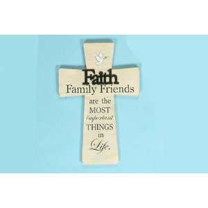Wooden Cross Wall Plaque Collectible Faith Family Friends Decoration