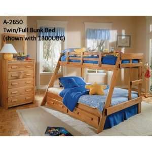  Woodcrest Youth Bedroom Twin Full Bunk Bed a2650