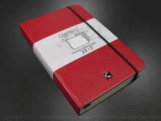 Cartesio Planner Small Leather 2012 Daily Journal RED  