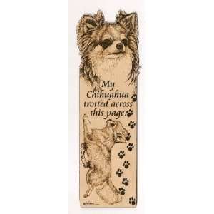  Chihuahua Long Haired Laser Engraved Dog Bookmark Office 
