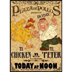   Family Guy Giclee Print (Paper) Peter vs The Chicken Home & Kitchen