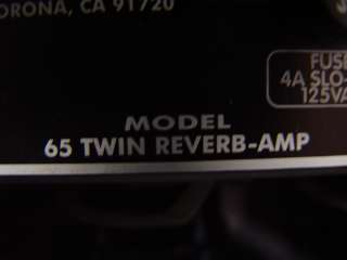 Fender Vintage Reissue 65 Twin Reverb 2x12 85 watt Combo TUBE 