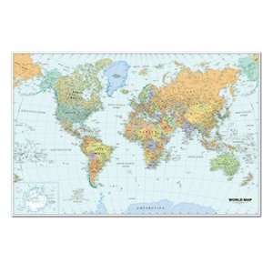  World Laminated Map 50 X 33