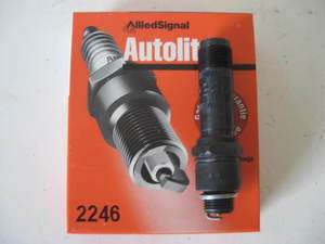 Autolite 2246 14mm shielded military spark plug set(8) MS35908 1 