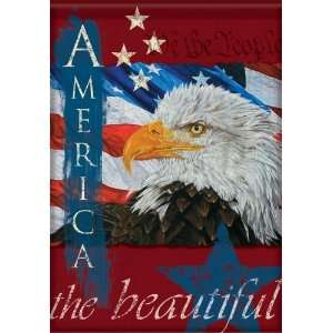  Patriotic Eagle America the Beautiful Flag: Patio, Lawn 