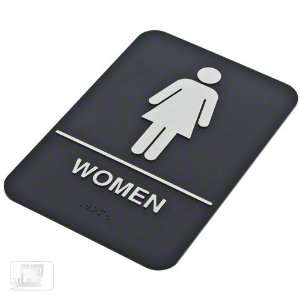   : Update International S69B 5BK Women Braille Sign: Office Products