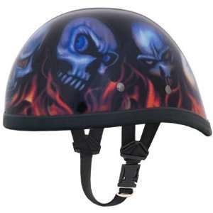   Skulls Skull Cap Novelty Motorcycle Half Helmet [Small]: Automotive