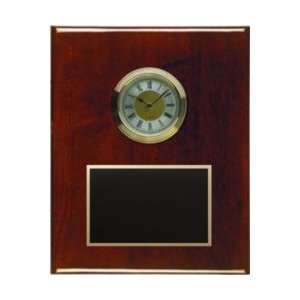  Rosewood Piano Finish Clock Plaque with Personalized Plate 