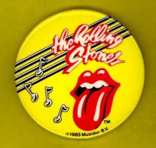 Rolling Stones 1983 HUGE pin badge button pinback g  