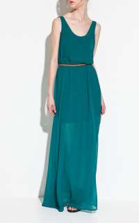 NECK MAXI DRESS WITH TRANSPARENCY BELT INCLUDE 2617  
