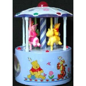  Disney Winnie the pooh Music alarm Clock  Merry  go round 
