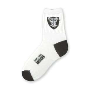  Oakland Raiders Logo Socks (White): Sports & Outdoors