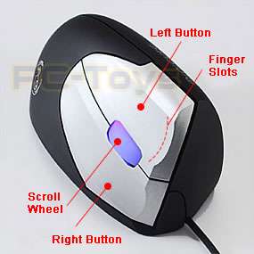 Ergonomic Wrist FREE PAIN USB Vertical Mouse PC / MAC  