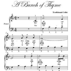  A Bunch of Thyme Big Note Piano Sheet Music: Traditional 