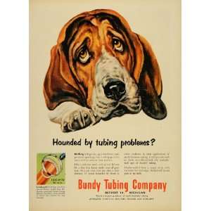  1951 Ad Hound Dog Bundy Tubing Basset Hound Detroit 