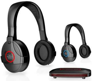 Sharper Image Wireless Headphones Black 2 Pack (SHP921 2) NEW  
