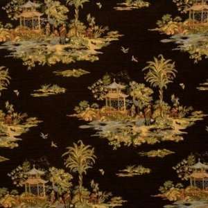 Tea Ceremony Brown Patina Indoor Upholstery Fabric