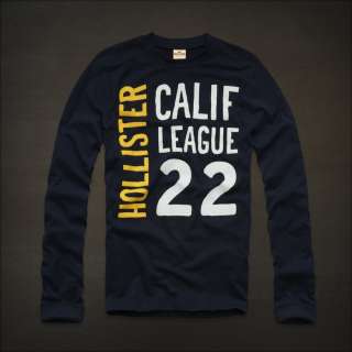 Hollister Mens Long Sleeve Hollister Graphic Tshirt SURFERS POINT S,M 