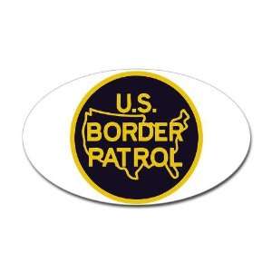  gold/black border patrol Sticker Oval Arizona Oval Sticker 