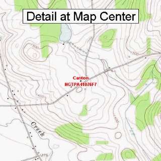  USGS Topographic Quadrangle Map   Canton, Pennsylvania 