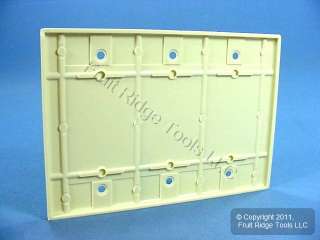Leviton Ivory 3 Gang Blank Cover Wall Plate Box Mount 078477779750 