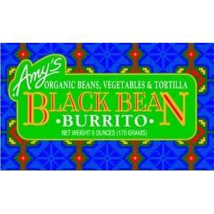 Amys Organic Black Bean Veggie Burrito, 6 Oz (Pack of 12)  