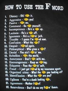 How To Use The F Word Funny T Shirt. F**k, Vulgar, Offensive, Funny 