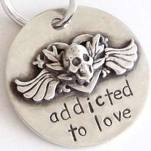  Addicted to Love Sterling Silver Dog Tag by Nancy: Pet 