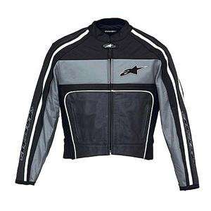  Alpinestars Dyno Leather Jacket   56/Silver/Black 