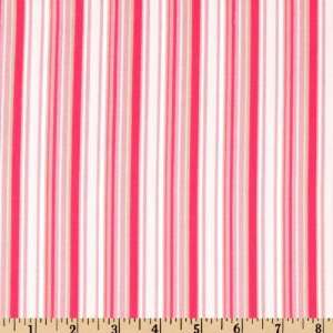  44 Wide Be Merry Candy Stripes Pink Fabric By The Yard 