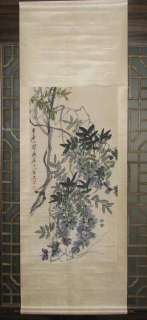 J349Chinese Scroll Painting by Qi Baishi  