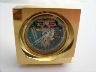 Miniature bulova accutron spaceview clock  